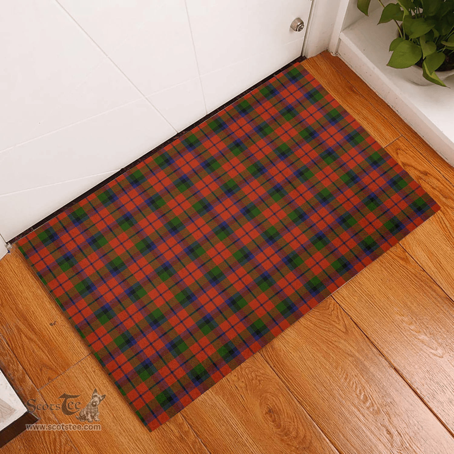 Scottish MacNaughton 02 Clan Tartan Rubber Door Mat - Classic Scottish Plaid Tartan Plaid