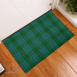 Scottish Irving of Bonshaw Clan Tartan Rubber Door Mat - Classic Scottish Plaid Tartan Plaid