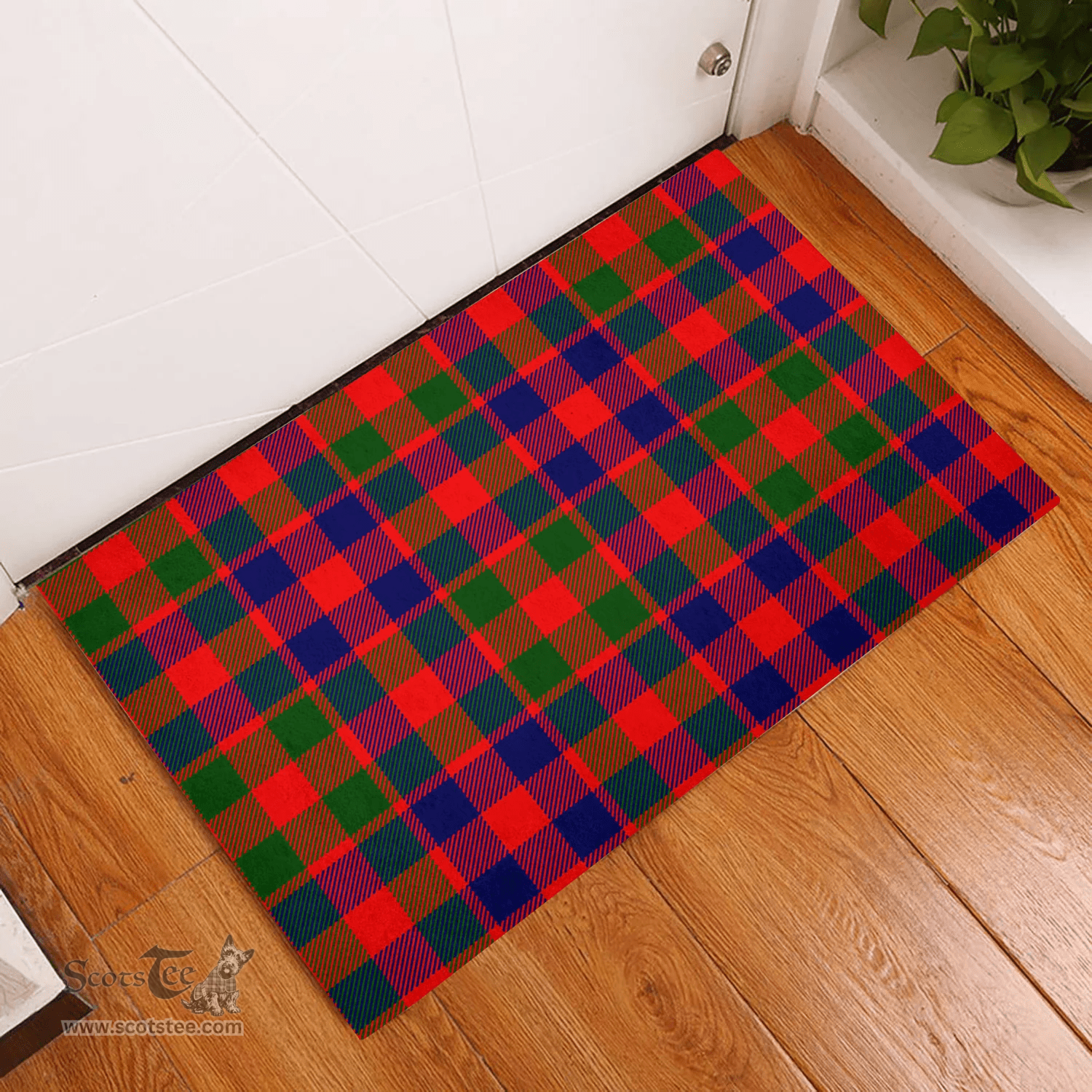 Scottish Gow of Skeoch Clan Tartan Rubber Door Mat - Classic Scottish Plaid Tartan Plaid