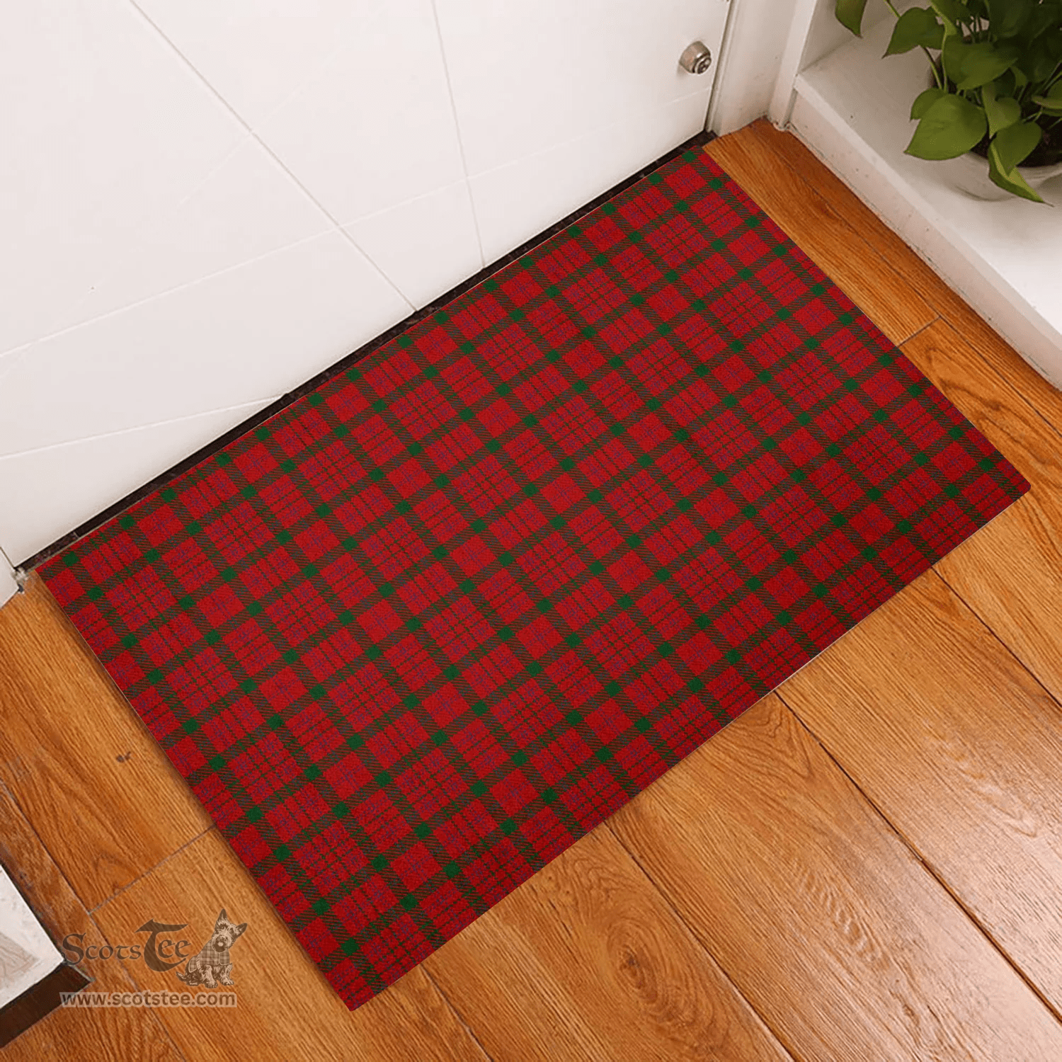Scottish MacDonell of Keppoch 02 Clan Tartan Rubber Door Mat - Classic Scottish Plaid Tartan Plaid