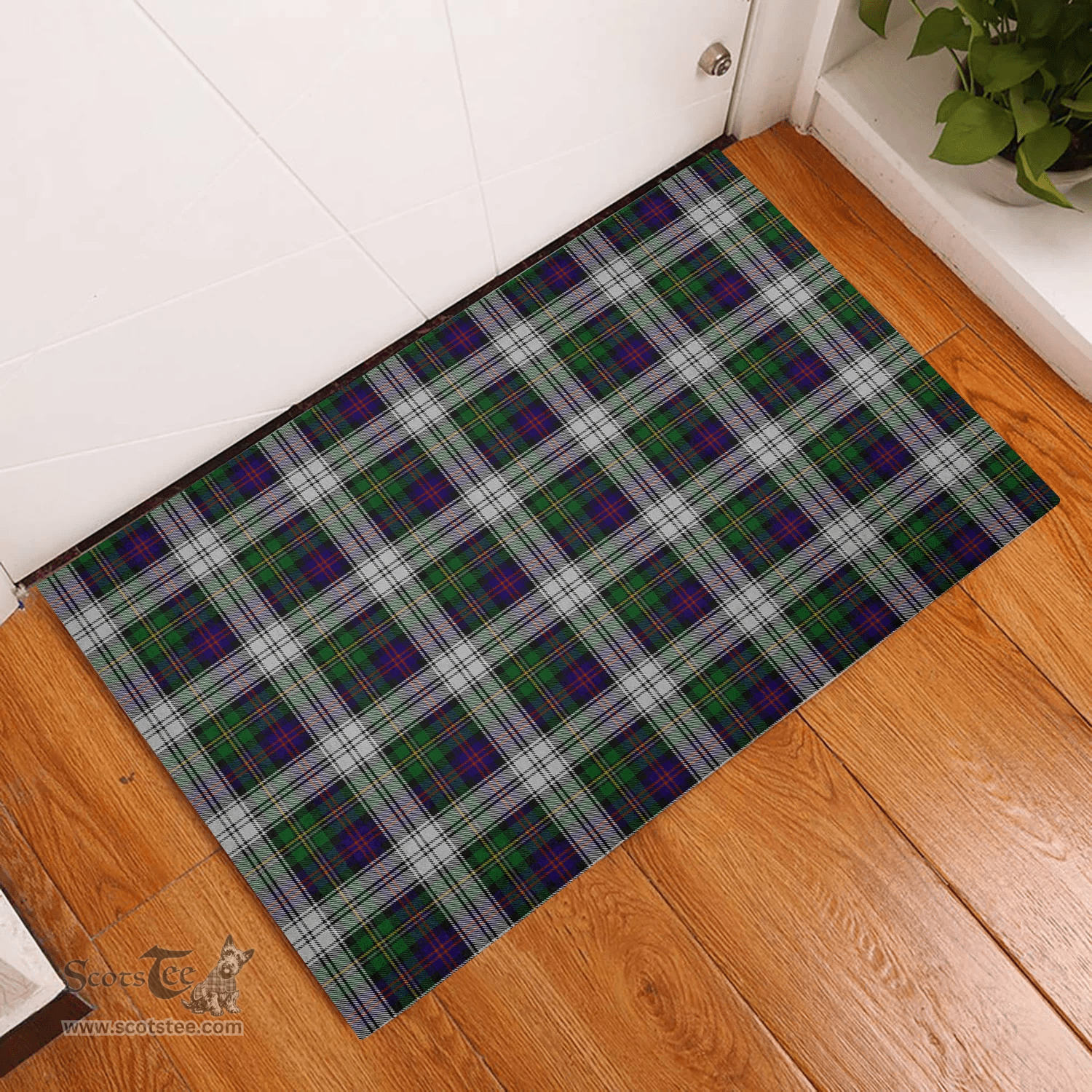 Scottish MacCallum (Malcolm) Dress 01 Clan Tartan Rubber Door Mat - Classic Scottish Plaid Tartan Plaid