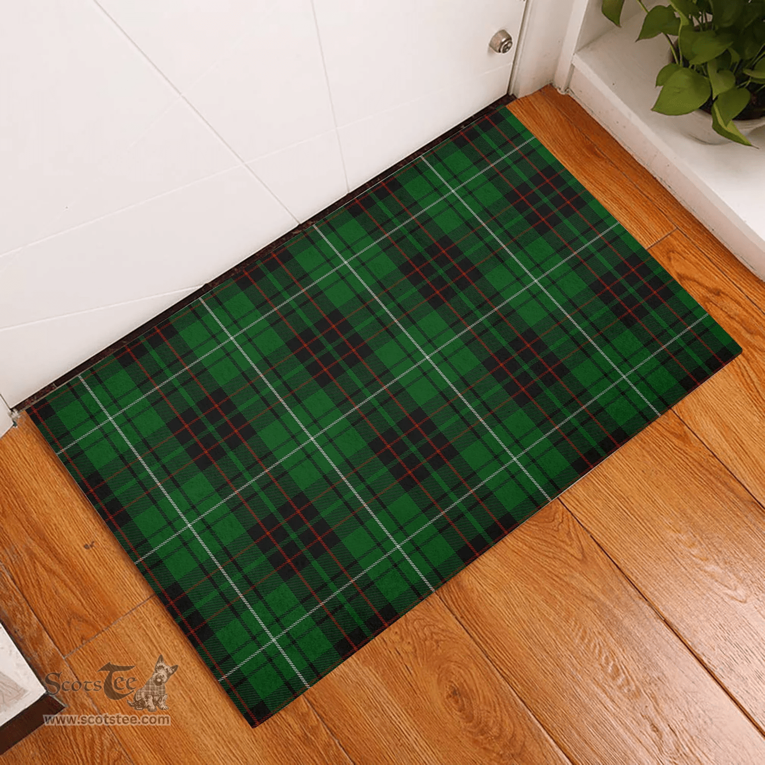 Scottish MacAulay of Lewis Clan Tartan Rubber Door Mat - Classic Scottish Plaid Tartan Plaid