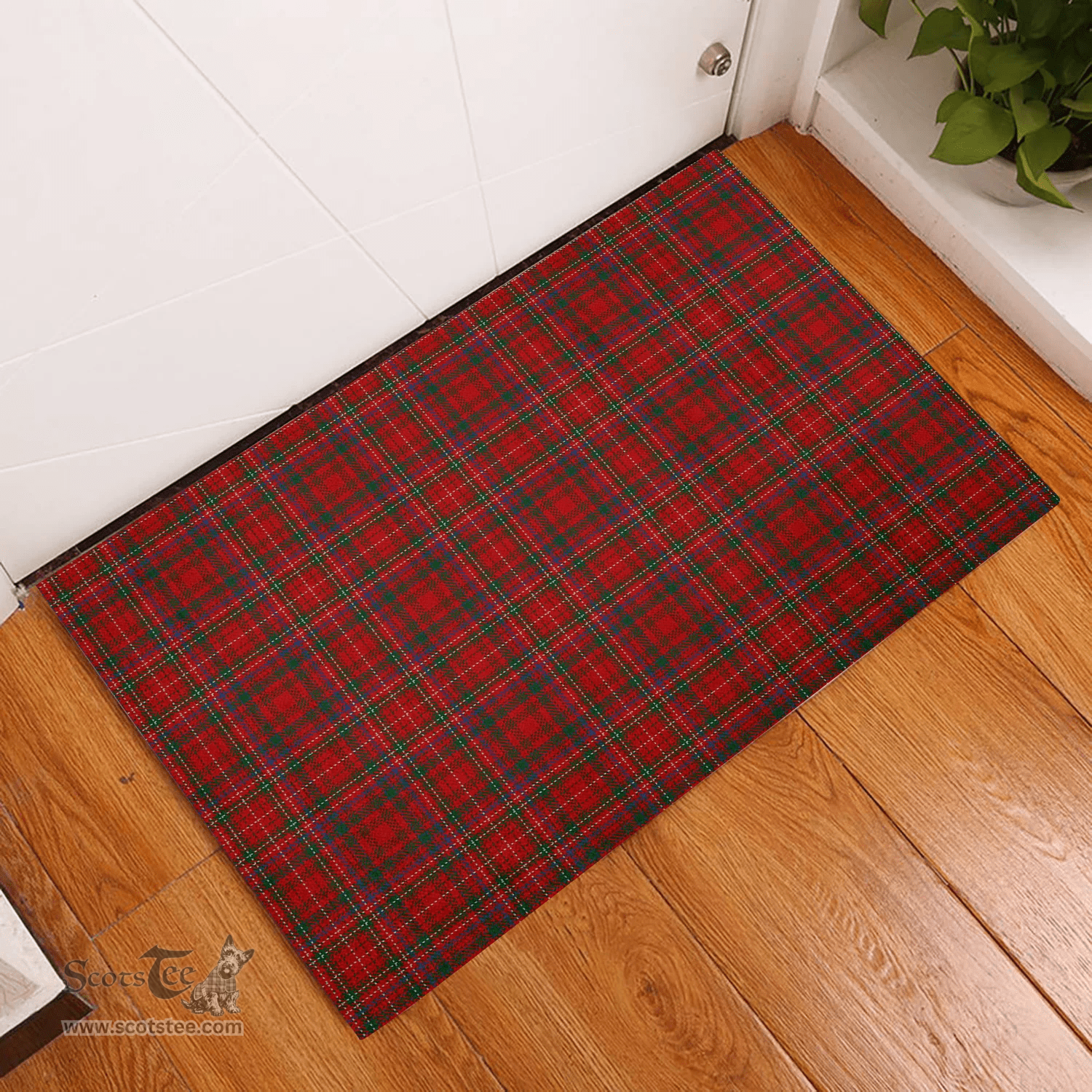 Scottish MacDonald of Staffa 02 Clan Tartan Rubber Door Mat - Classic Scottish Plaid Tartan Plaid