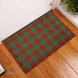 Scottish MacDonald of Kingsburgh Clan Tartan Rubber Door Mat - Classic Scottish Plaid Tartan Plaid
