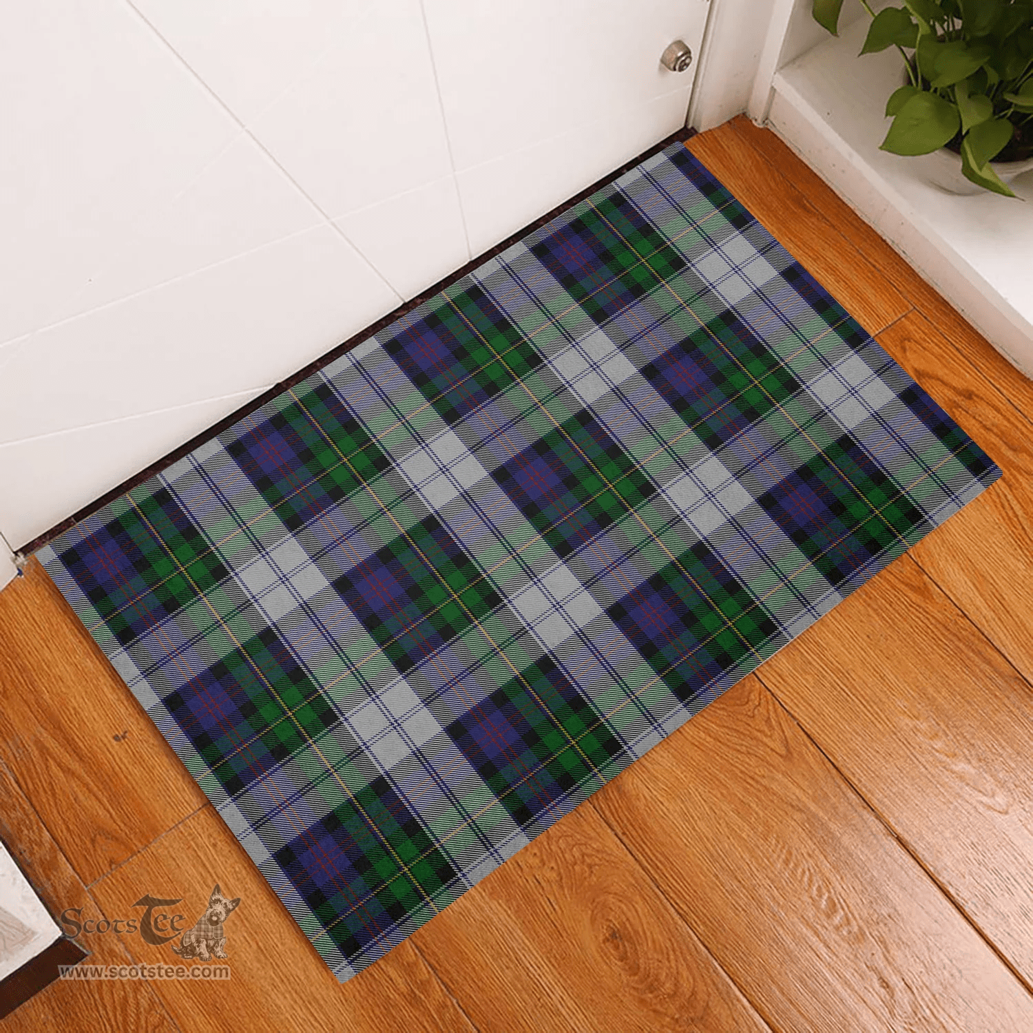 Scottish MacCallum (Malcolm) Dress 03 Clan Tartan Rubber Door Mat - Classic Scottish Plaid Tartan Plaid