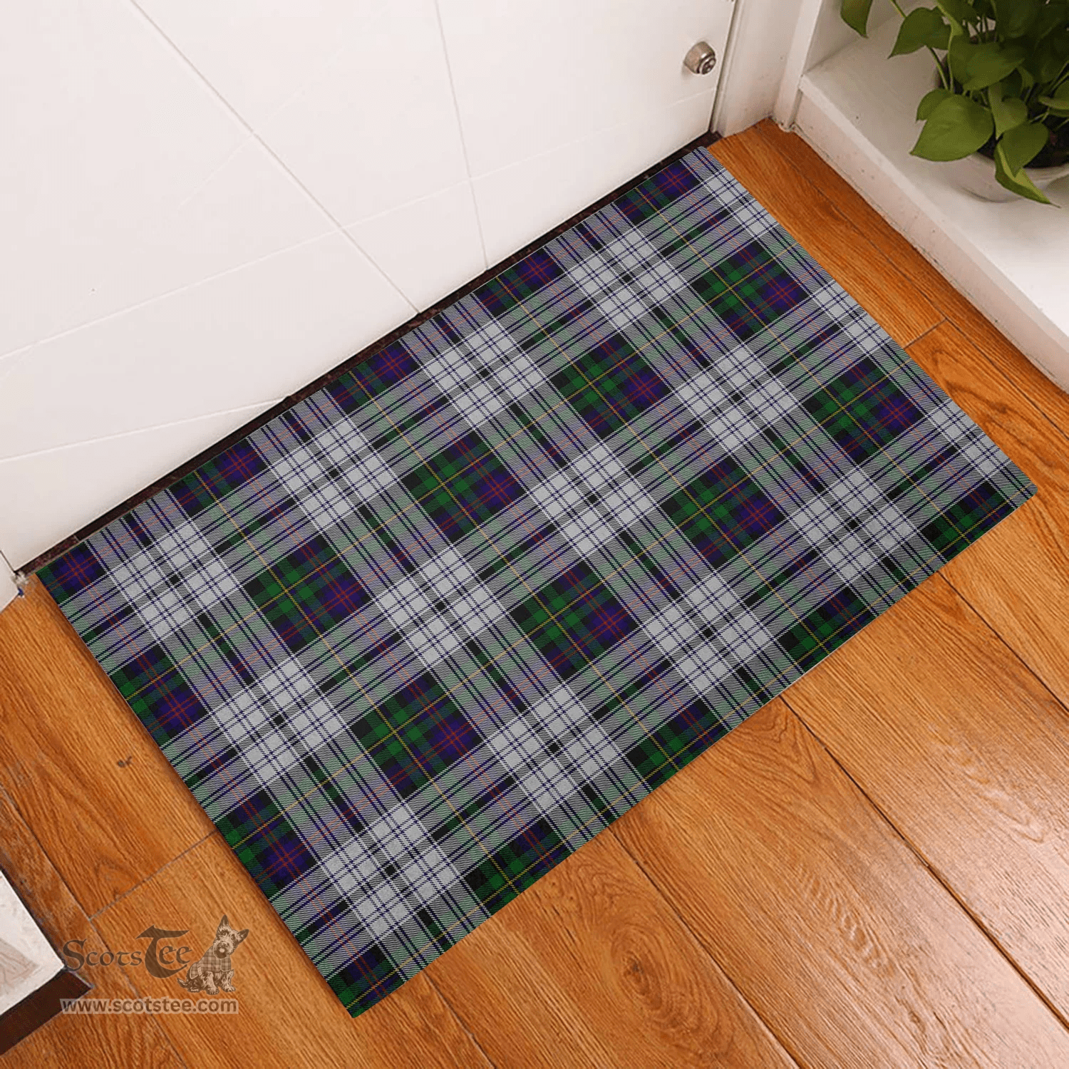 Scottish MacCallum (Malcolm) Dress 02 Clan Tartan Rubber Door Mat - Classic Scottish Plaid Tartan Plaid