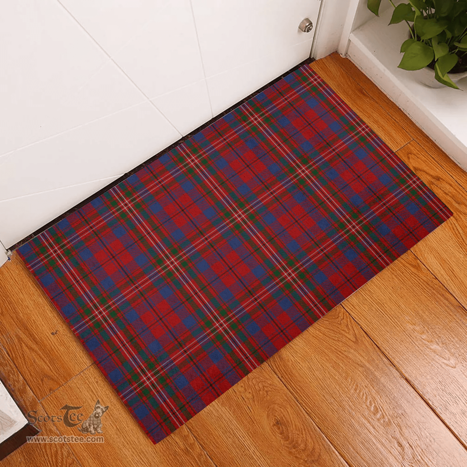 Scottish Cameron of Locheil Clan Tartan Rubber Door Mat - Classic Scottish Plaid Tartan Plaid
