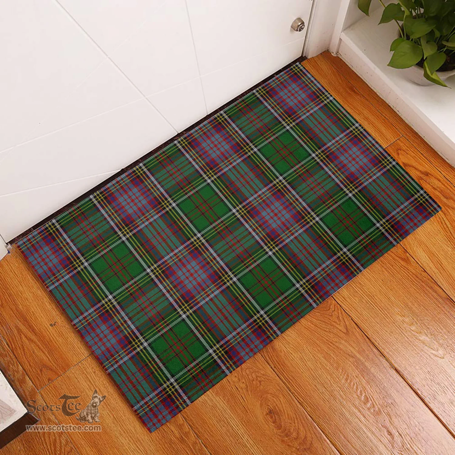 Scottish Anderson of Kinneddar Hunting Clan Tartan Rubber Door Mat - Classic Scottish Plaid Tartan Plaid