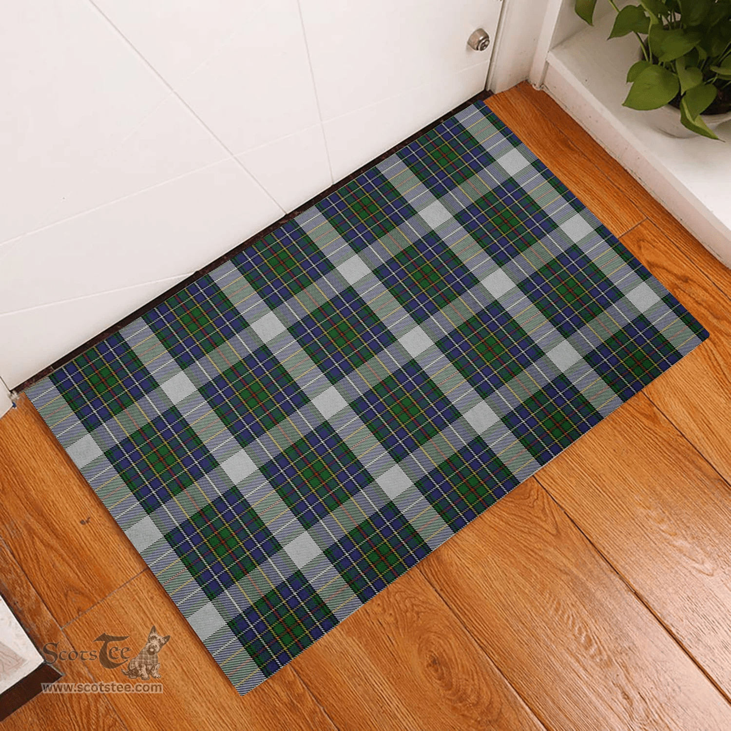Scottish Cockburn of Ormiston Dress Clan Tartan Rubber Door Mat - Classic Scottish Plaid Tartan Plaid
