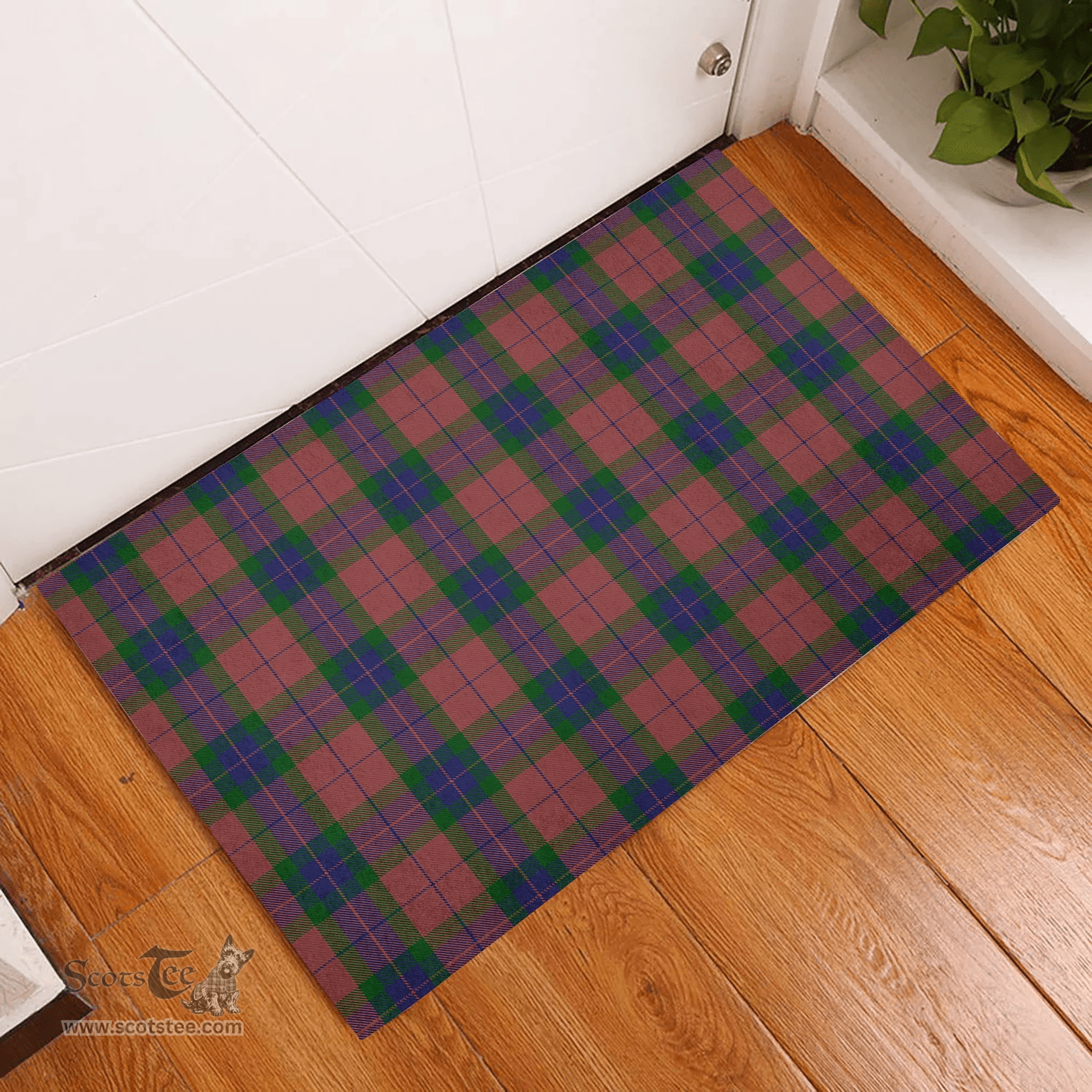 Scottish Fraser of Boblainy Hugh Clan Tartan Rubber Door Mat - Classic Scottish Plaid Tartan Plaid