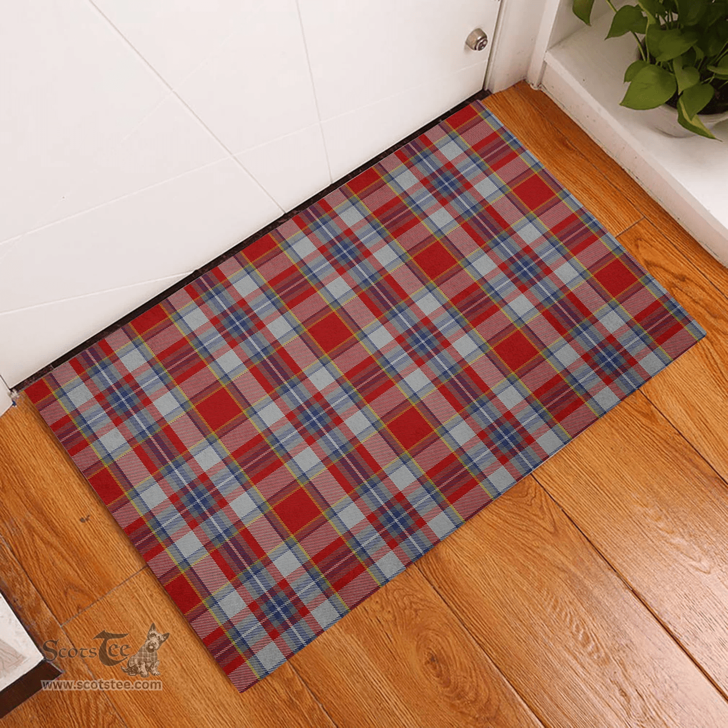 Scottish Drummond of Perth Dress 02 Clan Tartan Rubber Door Mat - Classic Scottish Plaid Tartan Plaid