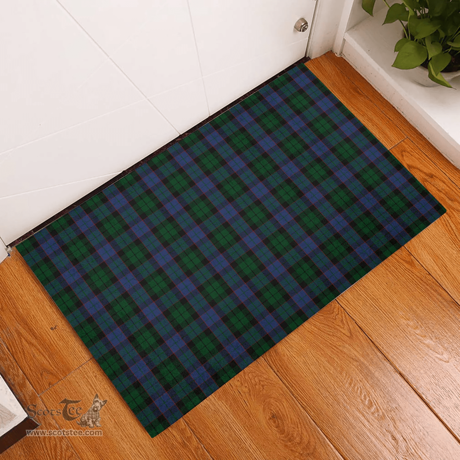 Scottish Ferguson of Balquhidder Clan Tartan Rubber Door Mat - Classic Scottish Plaid Tartan Plaid