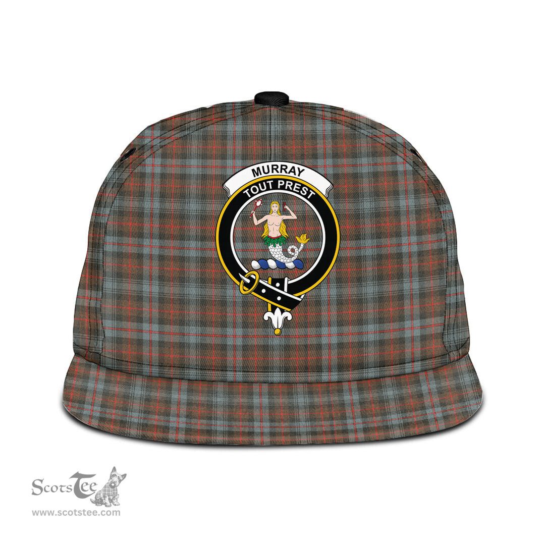 Scottish Murray of Atholl Weathered Clan Tartan Snapback Hat - Crest Classic Scottish Plaid Tartan Plaid