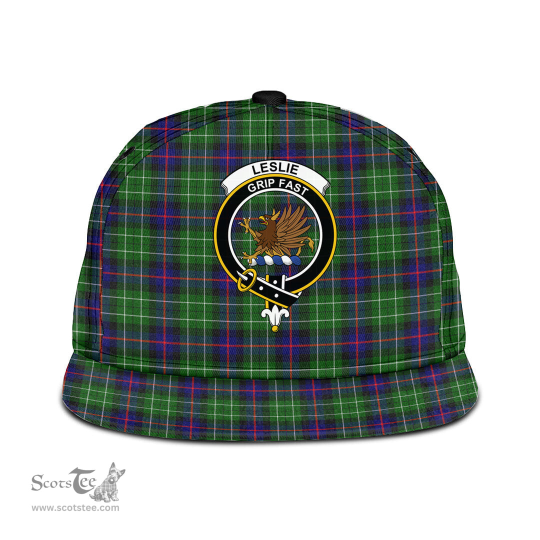 Scottish Leslie Hunting Clan Tartan Snapback Hat - Crest Classic Scottish Plaid Tartan Plaid