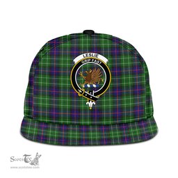 Scottish Leslie Hunting Clan Tartan Snapback Hat - Crest Classic Scottish Plaid Tartan Plaid