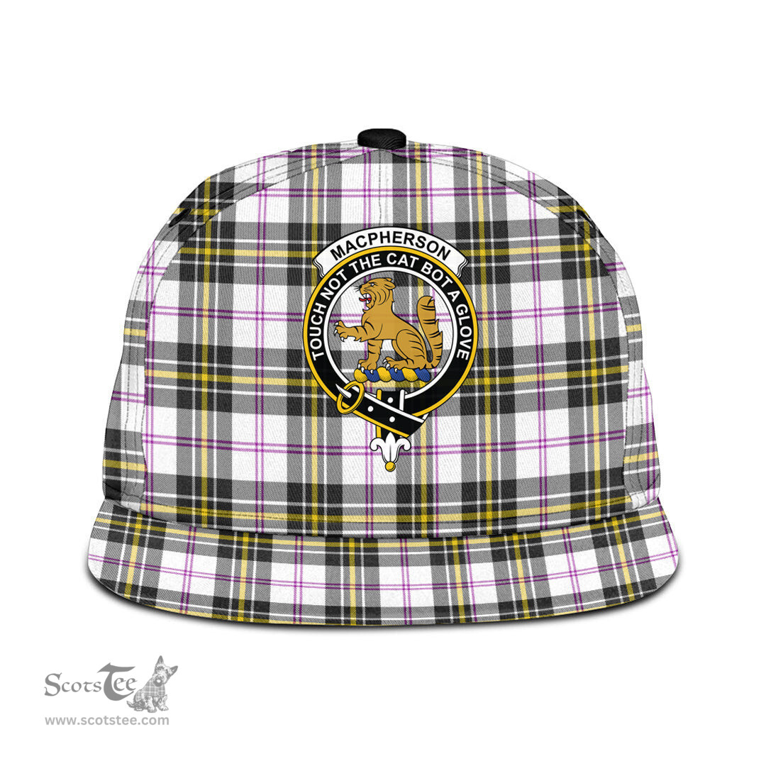 Scottish MacPherson Dress Modern Clan Tartan Snapback Hat - Crest Classic Scottish Plaid Tartan Plaid