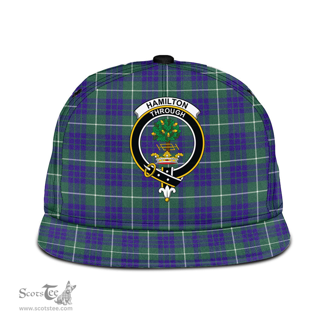 Scottish Hamilton Hunting Modern Clan Tartan Snapback Hat - Crest Classic Scottish Plaid Tartan Plaid