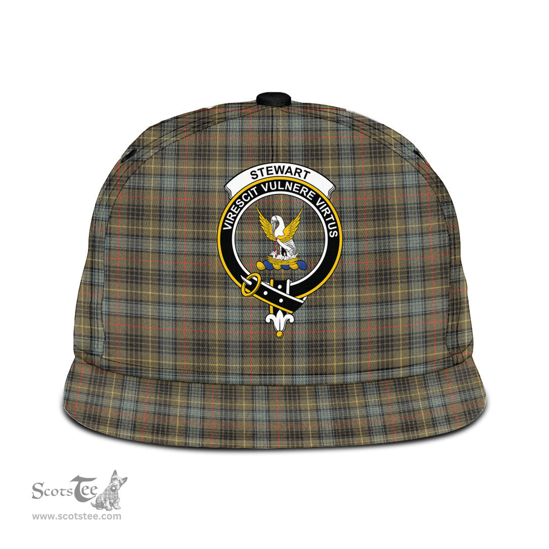 Scottish Stewart Hunting Weathered Clan Tartan Snapback Hat - Crest Classic Scottish Plaid Tartan Plaid