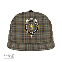 Scottish Stewart Hunting Weathered Clan Tartan Snapback Hat - Crest Classic Scottish Plaid Tartan Plaid