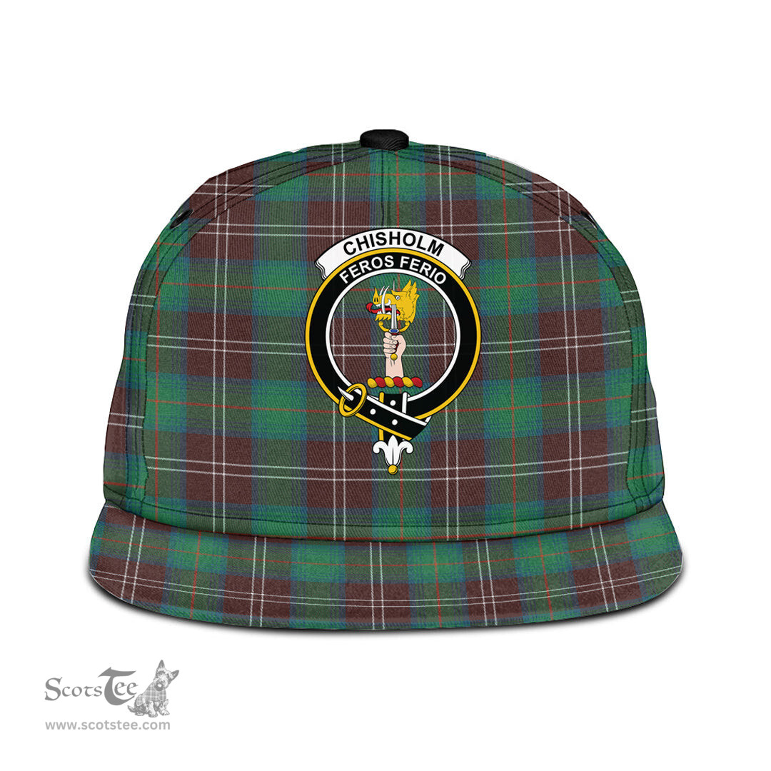 Scottish Chisholm Hunting Ancient Clan Tartan Snapback Hat - Crest Classic Scottish Plaid Tartan Plaid