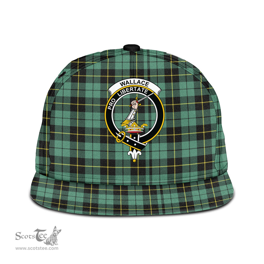 Scottish Wallace Hunting Ancient Clan Tartan Snapback Hat - Crest Classic Scottish Plaid Tartan Plaid