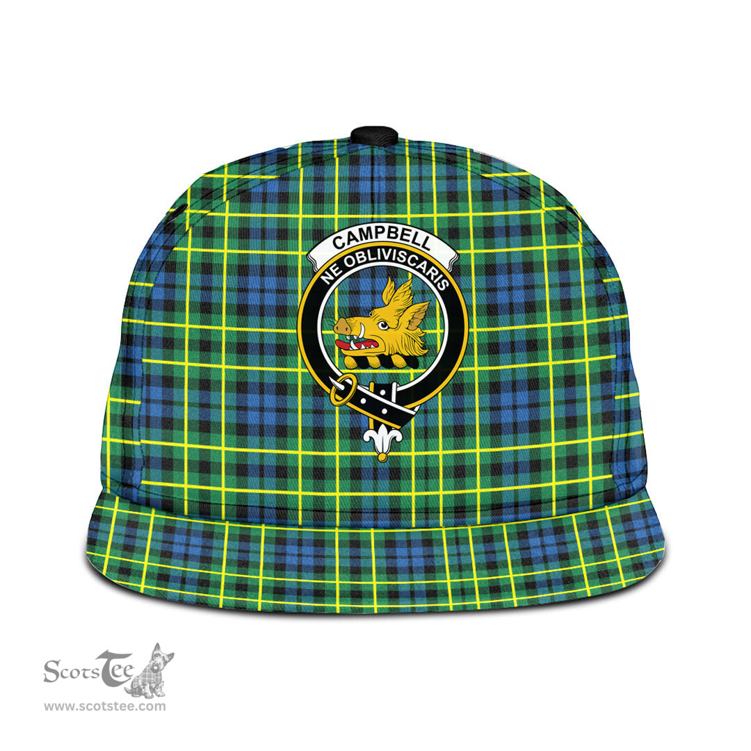 Scottish Campbell of Breadalbane Ancient Clan Tartan Snapback Hat - Crest Classic Scottish Plaid Tartan Plaid