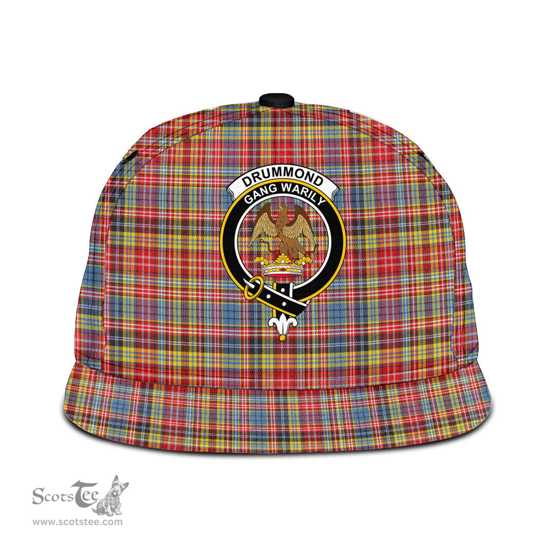 Scottish Drummond of Strathallan Clan Tartan Snapback Hat - Crest Classic Scottish Plaid Tartan Plaid