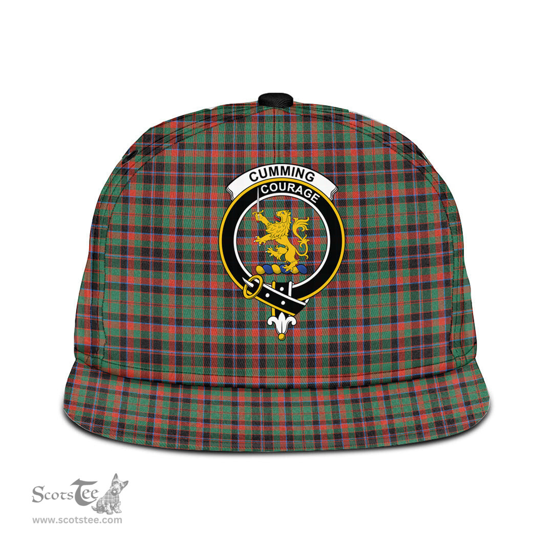 Scottish Cumming Hunting Ancient Clan Tartan Snapback Hat - Crest Classic Scottish Plaid Tartan Plaid