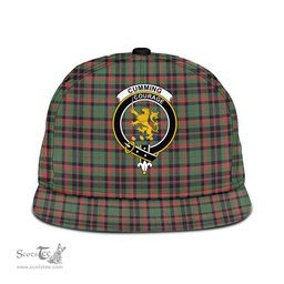 Scottish Cumming Hunting Ancient Clan Tartan Snapback Hat - Crest Classic Scottish Plaid Tartan Plaid