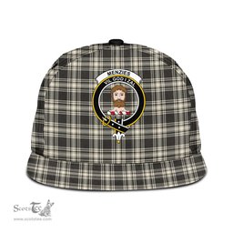 Scottish Menzies Black White Ancient Clan Tartan Snapback Hat - Crest Classic Scottish Plaid Tartan Plaid