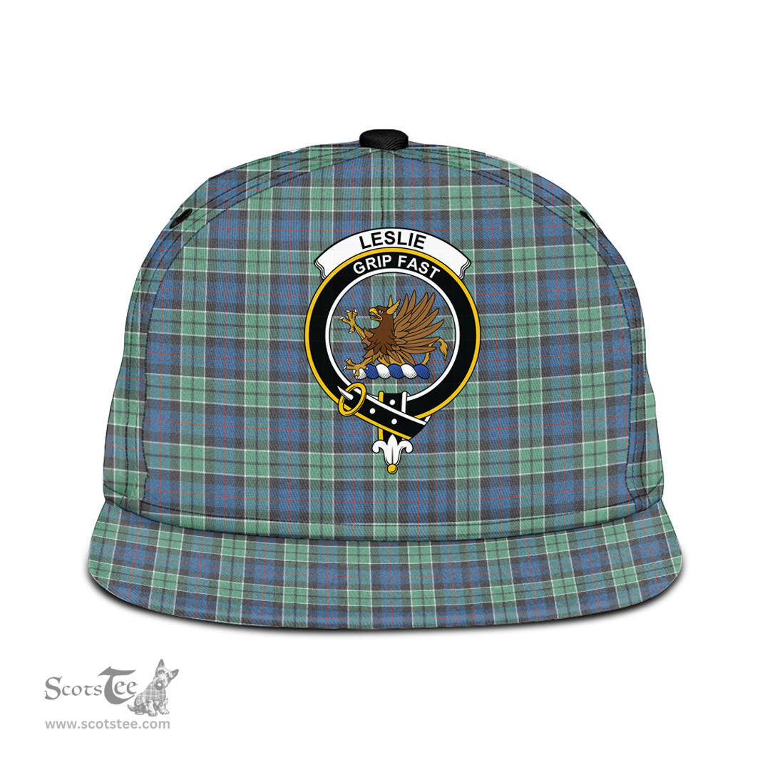 Scottish Leslie Hunting Ancient Clan Tartan Snapback Hat - Crest Classic Scottish Plaid Tartan Plaid