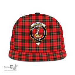 Scottish Wallace Hunting Red Clan Tartan Snapback Hat - Crest Classic Scottish Plaid Tartan Plaid
