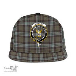 Scottish Stewart Old Weathered Clan Tartan Snapback Hat - Crest Classic Scottish Plaid Tartan Plaid