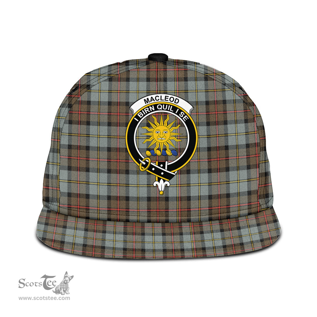 Scottish MacLeod of Harris Weathered Clan Tartan Snapback Hat - Crest Classic Scottish Plaid Tartan Plaid
