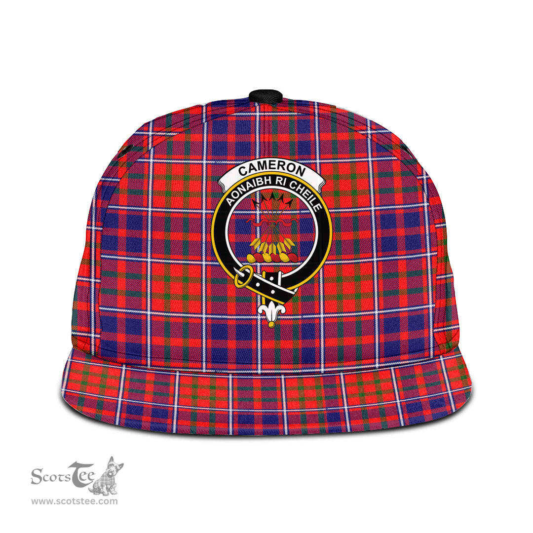 Scottish Cameron of Lochiel Modern Clan Tartan Snapback Hat - Crest Classic Scottish Plaid Tartan Plaid