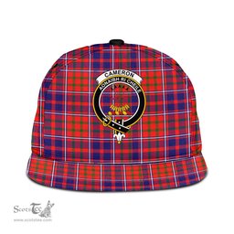 Scottish Cameron of Lochiel Modern Clan Tartan Snapback Hat - Crest Classic Scottish Plaid Tartan Plaid