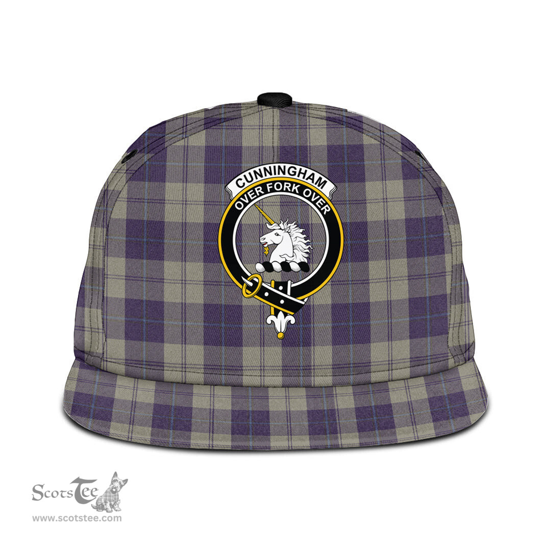 Scottish Cunningham Dress Blue Dancers Clan Tartan Snapback Hat - Crest Classic Scottish Plaid Tartan Plaid