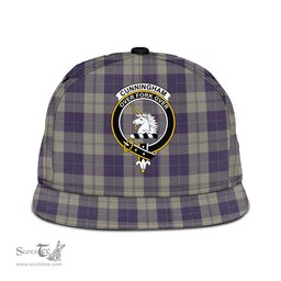 Scottish Cunningham Dress Blue Dancers Clan Tartan Snapback Hat - Crest Classic Scottish Plaid Tartan Plaid