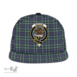 Scottish Graham of Montrose Modern Clan Tartan Snapback Hat - Crest Classic Scottish Plaid Tartan Plaid