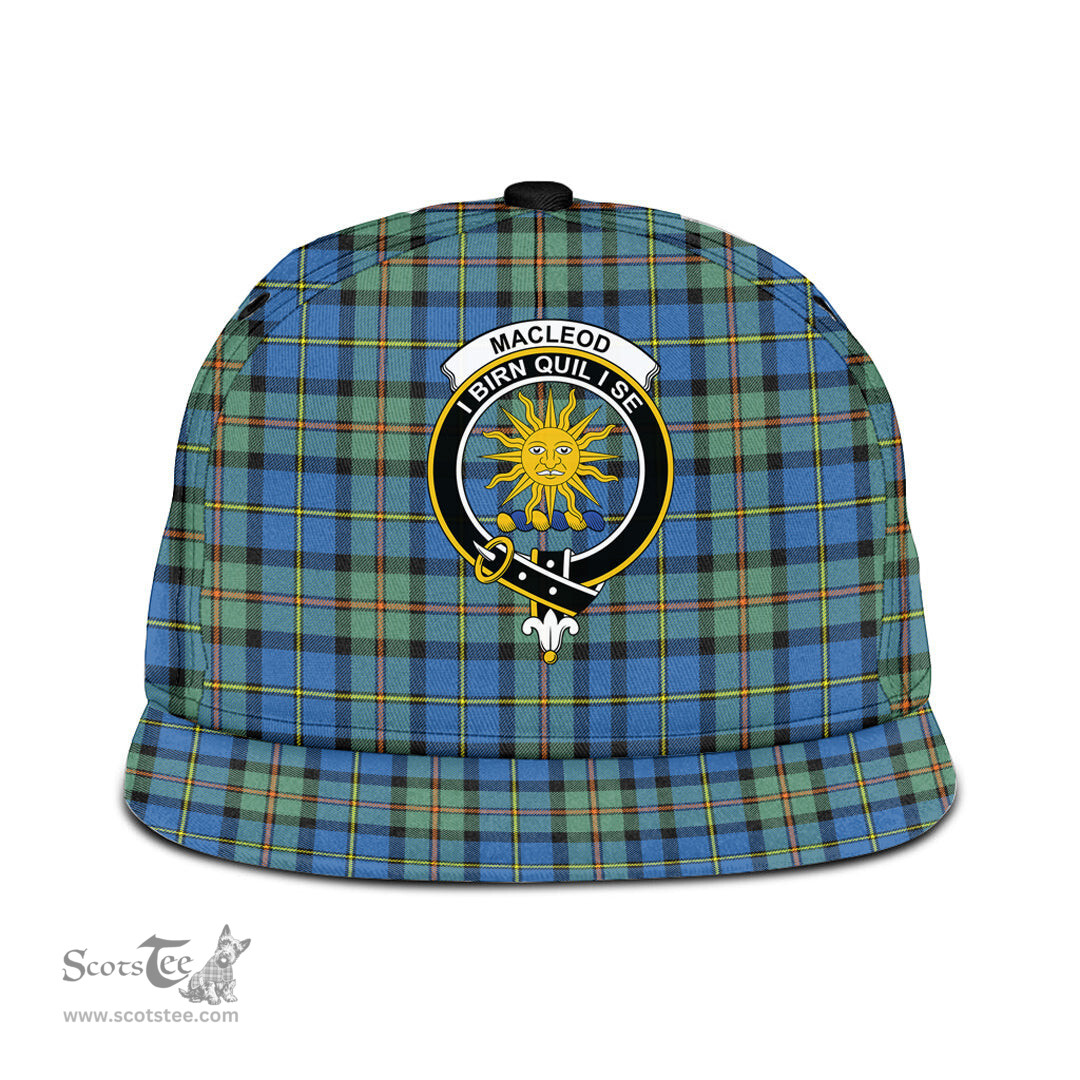 Scottish MacLeod of Harris Ancient Clan Tartan Snapback Hat - Crest Classic Scottish Plaid Tartan Plaid