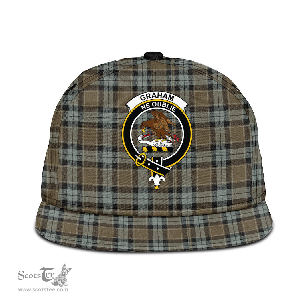 Scottish Graham of Menteith Weathered Clan Tartan Snapback Hat - Crest Classic Scottish Plaid Tartan Plaid
