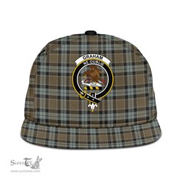 Scottish Graham of Menteith Weathered Clan Tartan Snapback Hat - Crest Classic Scottish Plaid Tartan Plaid