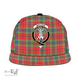 Scottish MacLean of Duart Modern Clan Tartan Snapback Hat - Crest Classic Scottish Plaid Tartan Plaid