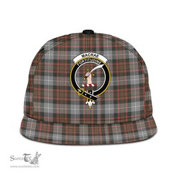 Scottish MacRae Hunting Weathered Clan Tartan Snapback Hat - Crest Classic Scottish Plaid Tartan Plaid