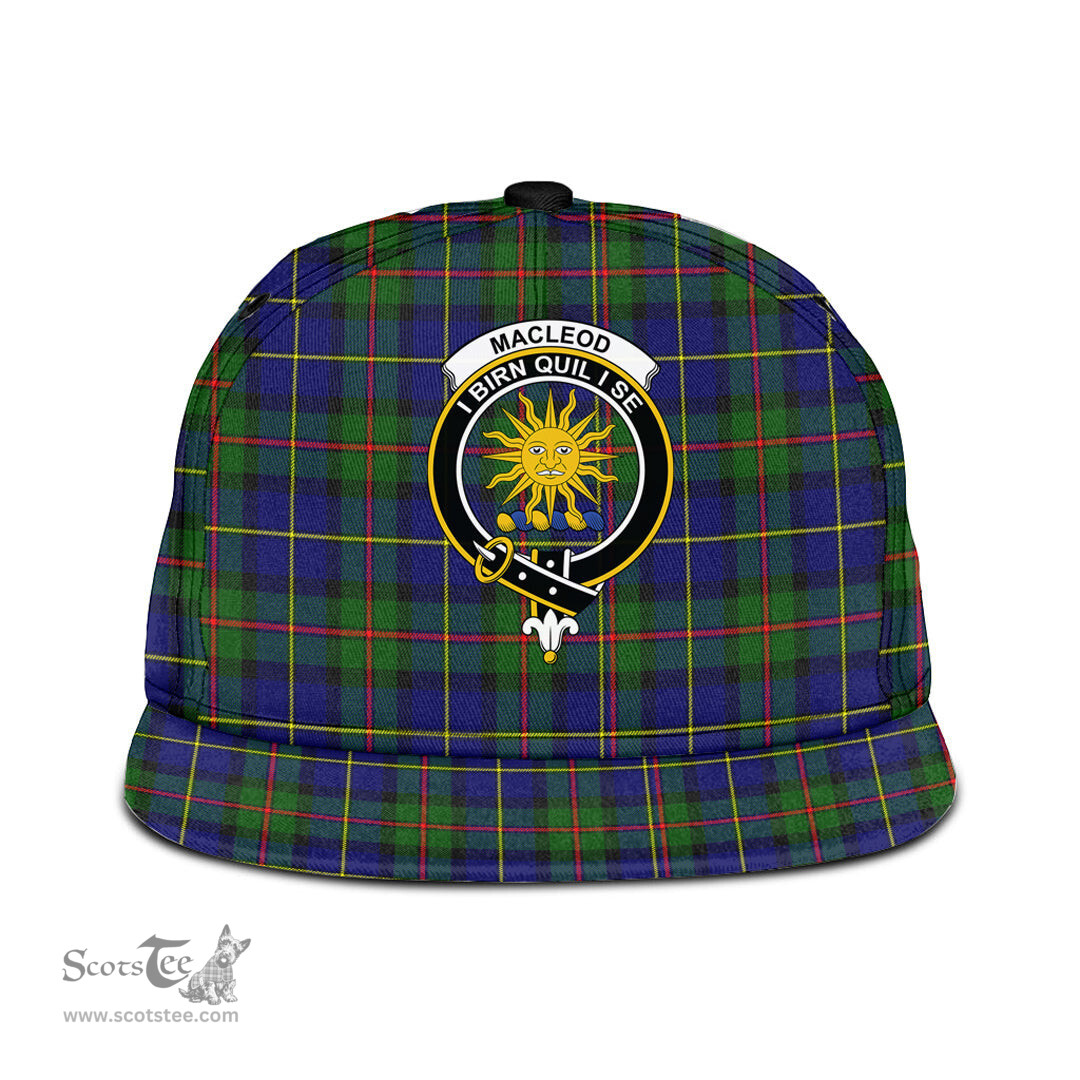 Scottish MacLeod of Harris Modern Clan Tartan Snapback Hat - Crest Classic Scottish Plaid Tartan Plaid