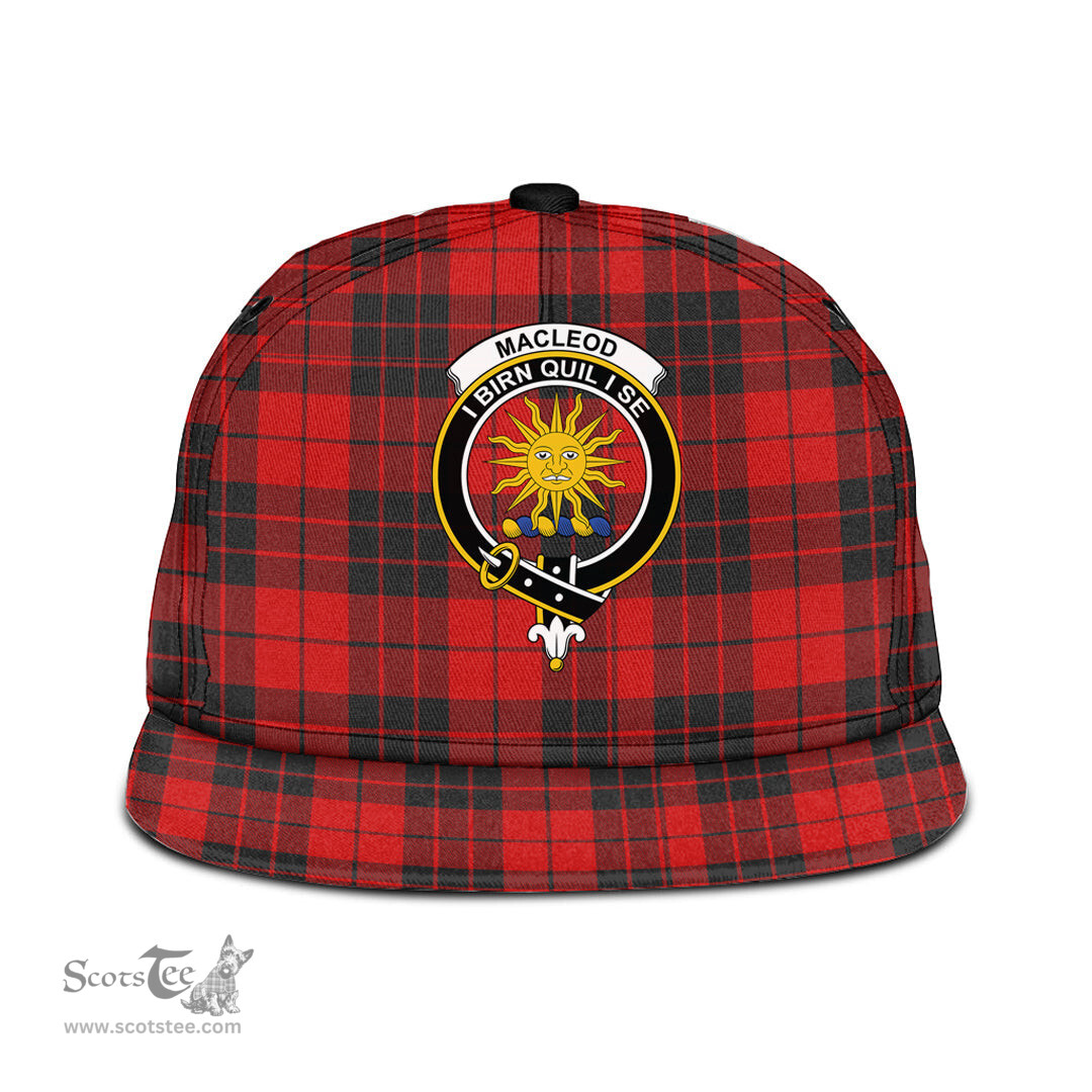 Scottish MacLeod of Raasay Clan Tartan Snapback Hat - Crest Classic Scottish Plaid Tartan Plaid