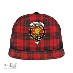 Scottish MacLeod of Raasay Clan Tartan Snapback Hat - Crest Classic Scottish Plaid Tartan Plaid