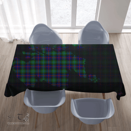 Scottish Campbell of Cawdor Modern Clan Tartan Tablecloth - Map Scotland Style Scottish Plaid Tartan Plaid