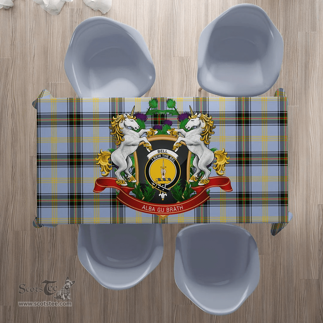 Scottish Bell of the Borders Clan Tartan Tablecloth - Unicorn Thistle Style Scottish Plaid Tartan Plaid