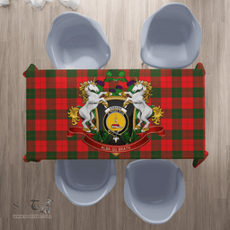 Scottish Erskine Modern Clan Tartan Tablecloth - Unicorn Thistle Style Scottish Plaid Tartan Plaid
